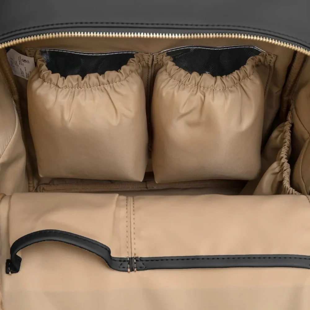 Black Diaper Bag w/ Gold Zippers